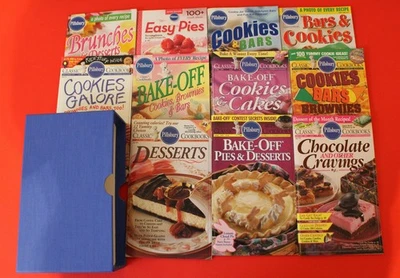 Pillsbury Cookbook Booklets AND a Hard to Find Slip Cover -Cakes Pies Desserts - Image 1 of 4