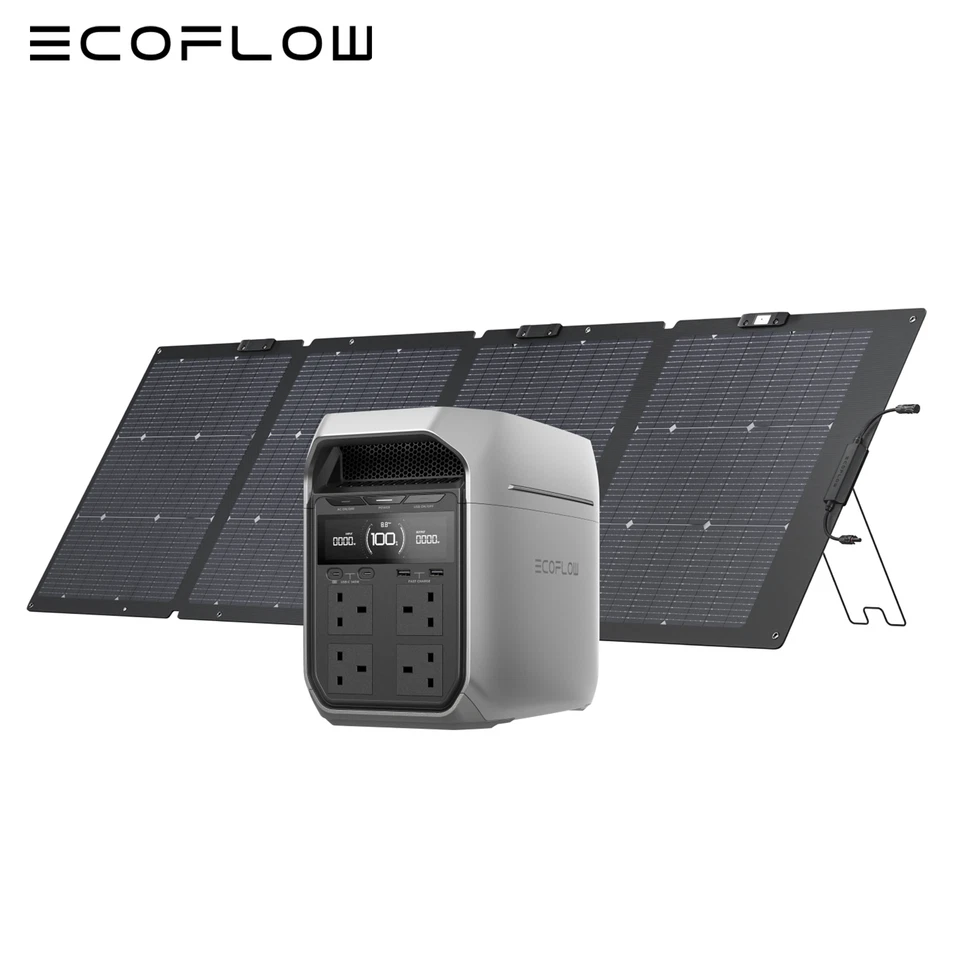 ECOFLOW DELTA 3 PLUS 1024Wh LFP Portable Power Station 220W Foldable Solar Panel
