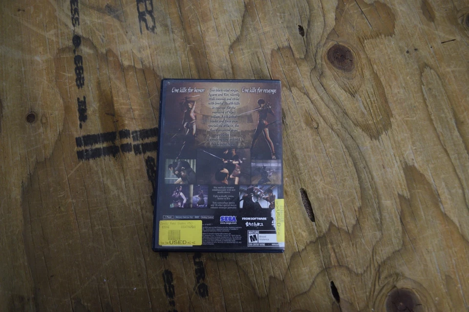 Tenchu Fatal Shadows PS2 Game Case Sega From Software Issues Wrath of Heaven - Image 4 of 4