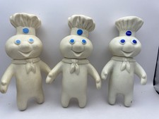 Pillsbury Doughboy Poppin Fresh 1971 Rubber 7 Swivel Head Lot Of 3