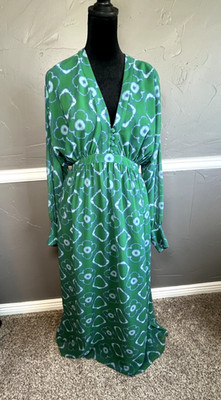 Alexis Dress Women's Size S Green Long Sleeve Flowy
