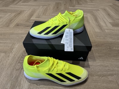 Adidas X CRAZYFAST LEAGUE IN Fußballschuhe/Turnschuhe gelb - Größe 10,5 UK Neu mit Karton
