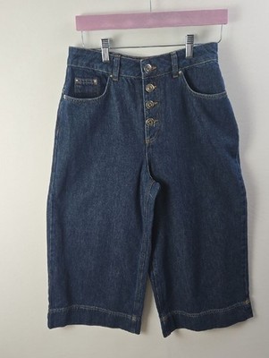 Anthropologie ALIGNE Miles Mid-Rise Denim Culotte Pants Sz 27 - NWT Euro Boho