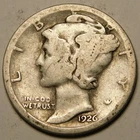 1926 S Mercury Dime 90% Silver G-VG  "Actual Coin Pictured - Not Cleaned"