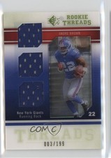 2009 SP Threads Rookie Threads Triple Swatch 3/199 Andre Brown #RT-AB 1t3