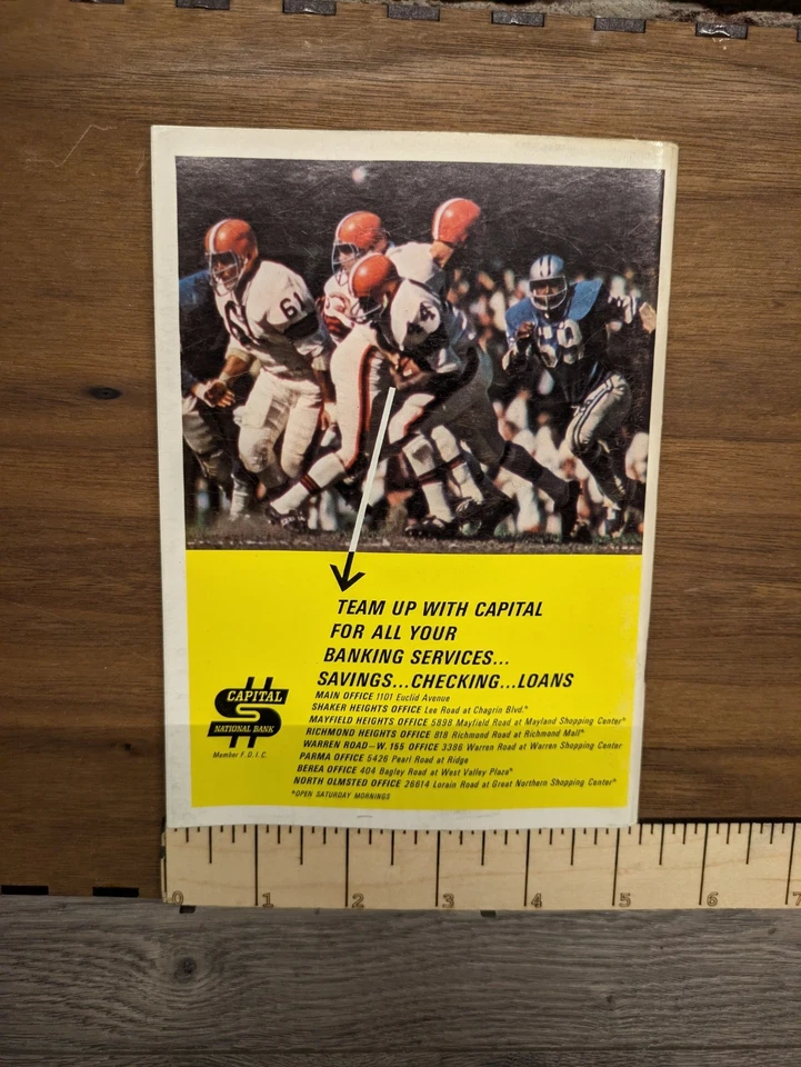 Cleveland Browns 1968 Football Media Press Radio & TV Guide Publication - Image 2 of 2