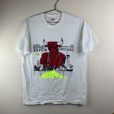 Vintage 1991 Chicago Bulls Benny the Bull T-Shirt Men's Large Michael Jordan NBA