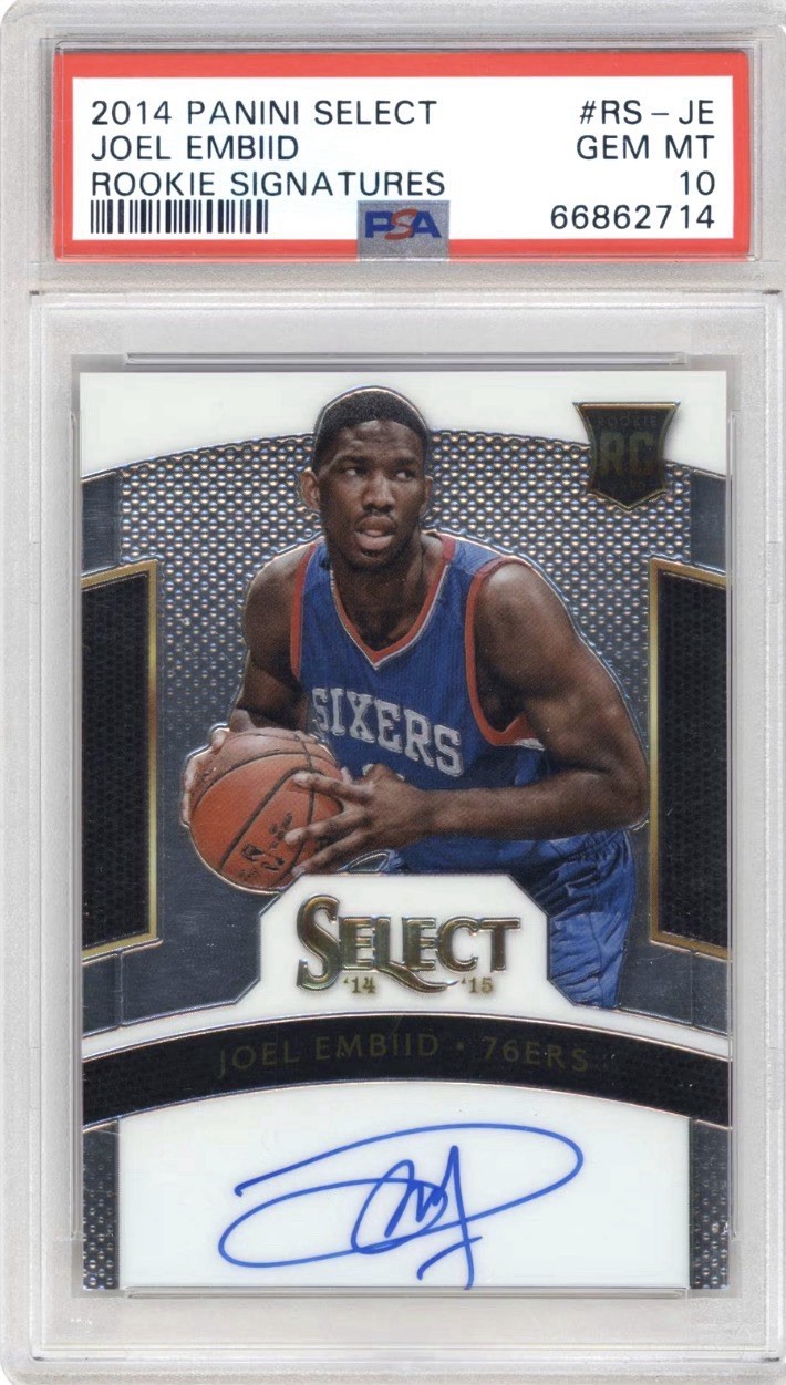 PSA 10 2014-15 Panini Select Joel Embiid Rookie Auto /275 #RS-JE