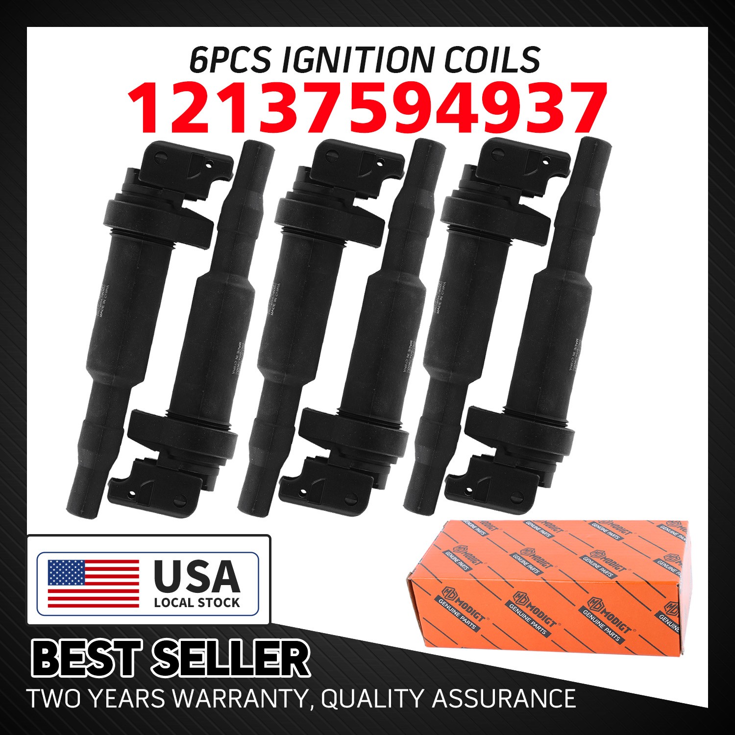 For Rolls-Royce BMW Mini OEM Ignition Coils Replacement 12137594937 SET OF 6PCS