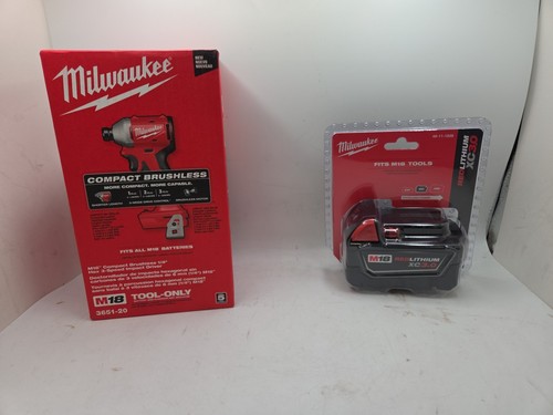 For Milwaukee 3651-20 M18 18V 1/4" Compact He-Speed Impact Driver - Bare Tool