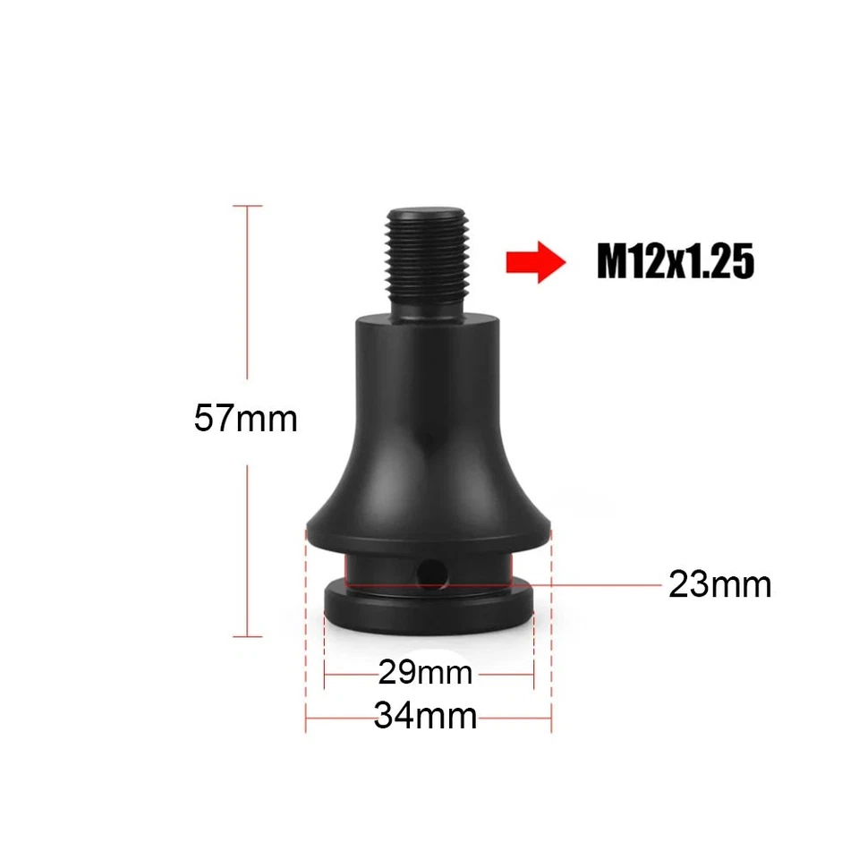 Universal Car Manual Gear Shift Knob Adapter Set Aluminum Alloy M12x1.25 Thread - Image 2 of 4