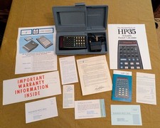 HP 35 Calculator with Hard Case Various Literature - Works