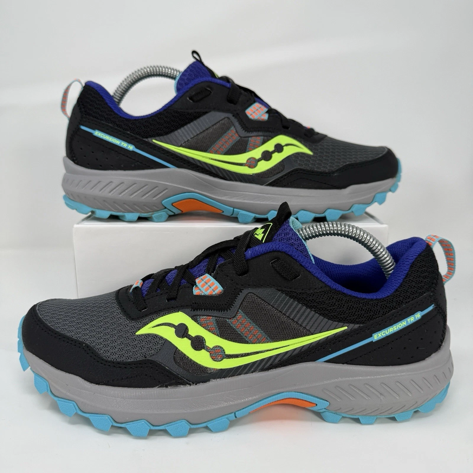 Saucony Womens Excursion TR16 Size 9.5 Trail Shoes S10744-51 Black Multi Hiking