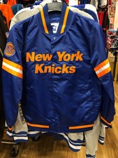 NEW YORK KNICKS NBA Satin LIGHT WEIGHT JACKET STARTER ROYAL/ORANGE BOYS