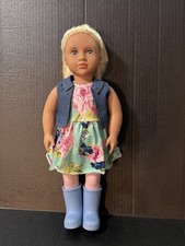 Our Generation OG 18  Fashion Doll Meagan Blonde Hair Blue Eyes Freckles, Outfit