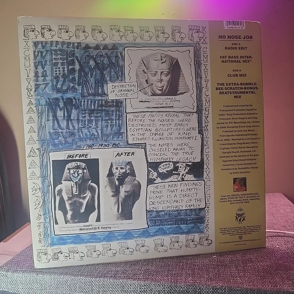 Digital Underground–No Nose Job–1992 Tommy Boy–TBX551 Vinyl Record 12" Single - Imagem 2 de 4