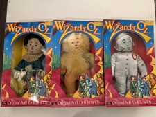 The Wizard Of Oz 1989 Soft Dolls Tin Man Scarecrow Cowardly Lion NIB