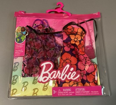 Barbie Fashion Pack - Floral Dresses For Dolls - 2 Colorful Outfits Ages 3+ NIP