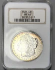 1887 MORGAN SILVER DOLLAR NGC MS65 W/ RAINBOW TONE