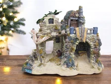 New 2002 Grandeur Noel Bethlehem Village Replacement Lg House Dwelling w/Patio