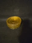 Set Of 11 VTG Dep. Era Federal Yellow Amber Patrician Spoke Saucers