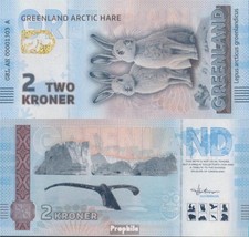 Banknoten Dänemark - Grönland 2025 2 Kroner Souvenirschein Grönland bankfrisch T