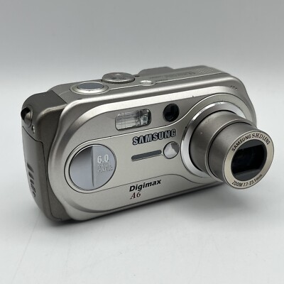 Samsung Digimax A6 Digital Camera - 6.0MP - Silver - PARTS OR REPAIR ONLY