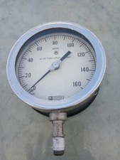 Vintage Weksler Instruments 0-160 psi - 4" Pressure Gauge