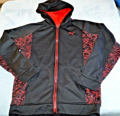 puma zip front hooded jacket