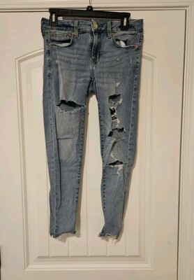 American Eagle Women Size Short Jean Blue Next Level Stretch RN 54485 CA  03873