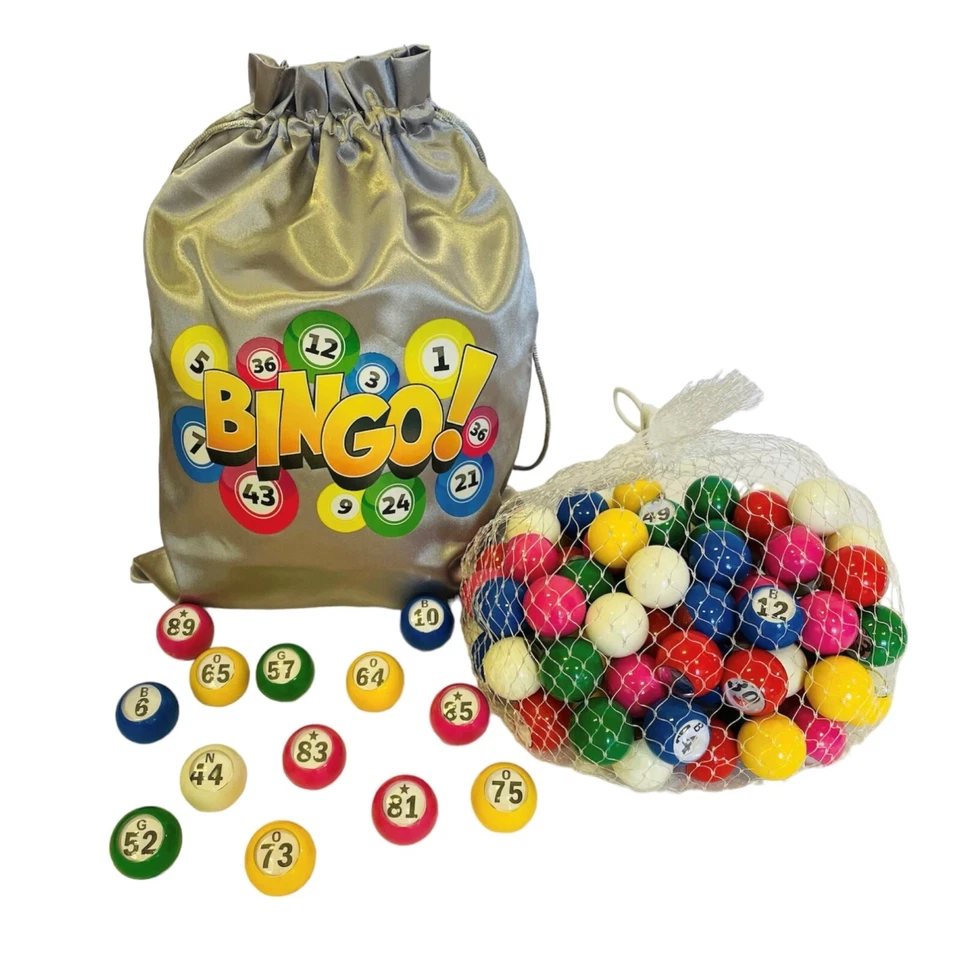 Bingo Raffle Balls 1-90 & Bag for Bingo Cage 22mm 1-90 Bingo Balls & Bag - Image 2 of 4