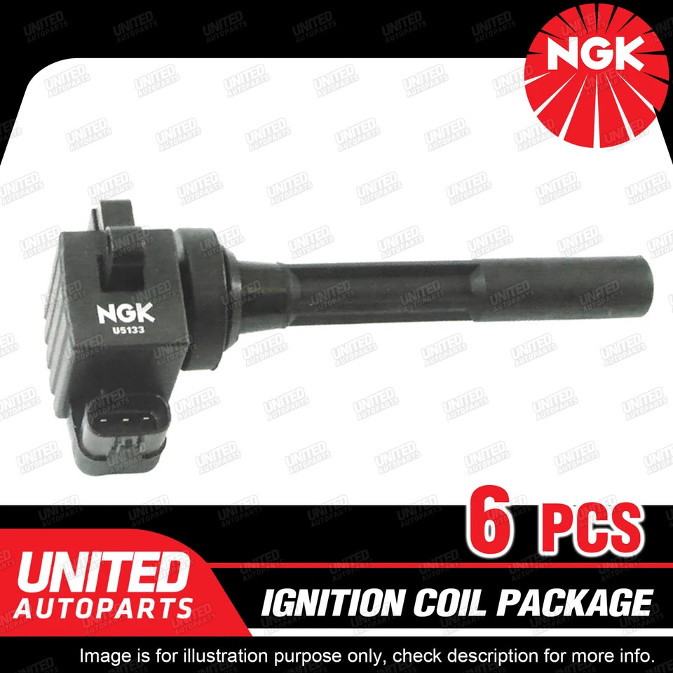 6Pcs NGK Ignition Coils Pack for Holden Rodeo TFR7 TFR9 RA 3.2L 3.5L V6 98-05