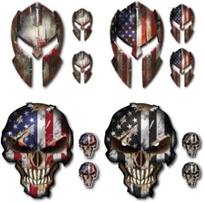 12x SKULL MOLON LABE USA AMERICAN FLAG 3M STICKER DECAL CAR TRUCK WINDOW BUMPER