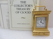 Franklin Mint Collector`s Treasury of Clocks Empire Carriage Clock (working)