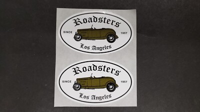 TWO L.A. ROADSTERS ROADSTER SINCE 1957 CAR STICKERS STICKER