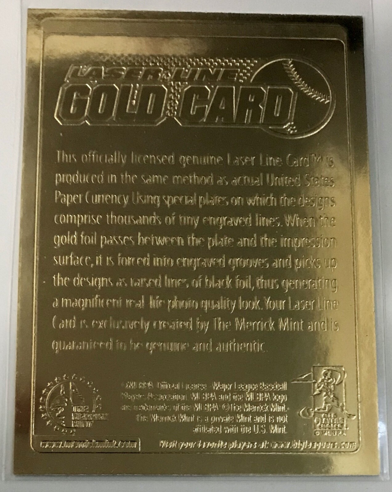 2004 Merrick Mint 5 ICHIRO SUZUKI Seattle Mariners LASER LINE GOLD