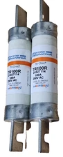 (Lot of 2)Ferraz Shawmut TR100R Fuse Tri-Onic Time Delay 100 Amps RK5 Class 250V