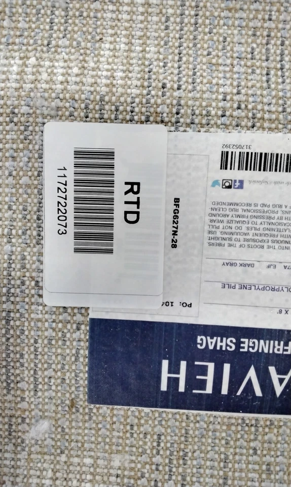 GREY / CREAM 2' X 8' Back Stain Rug, Reduced Price 1172722073 BFG627N-28 - Image 4 of 4