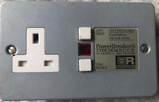 Powerbreaker RCCB Sockets. 1 Metal and 1 White. 2 Units