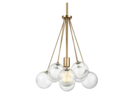 Generation Lighting Visual Comfort Bronzeville 14'' Wide Pendant with Clear ...