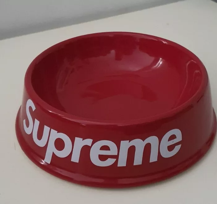 SS11 Supreme Hund Schüssel Rote Keramik Zubehör Vintage Ab 2011 Großes Logo Sehr