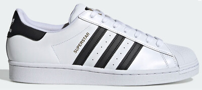 ADIDAS SUPERSTAR ORIGINAL MEN'S SNEAKER SHOES WHITE/BLACK ALL SIZES NEW
