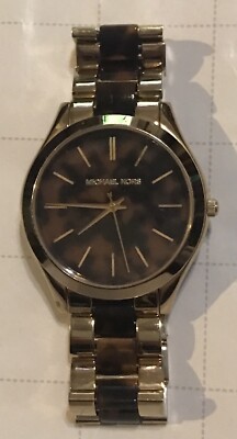 Michael Kors Kempton MK-4284 Wrist Watch REQUIRES BATTERY Designer Turtle Shell