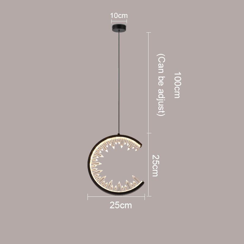 Crystal Pendant Light Kitchen LED Lamp Bar Chandelier Lighting Bedroom