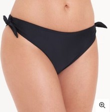 WOMENS SWIMWEAR BIKINI PANTS BOTTOMS KNICKERS BLACK MATALAN UK18