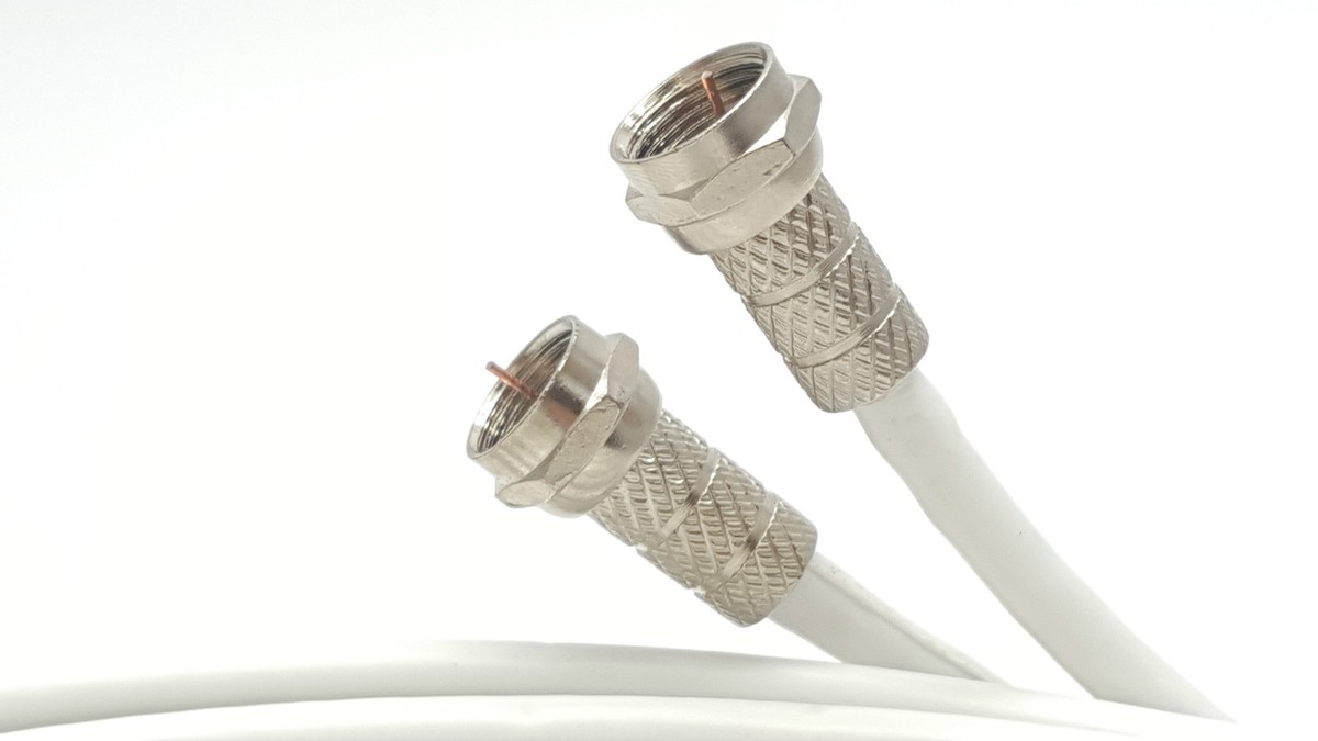 Bianco 2 M Satellite Cavo Di Prolunga Coassiale Doppia