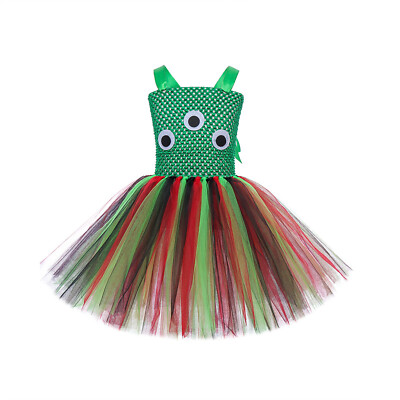 Kids Girls Space Dress Up Party Halloween Colorful Layers Mesh Tutu Dresses