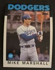 1986 Topps Mike Marshall Baseball Card #728 Dodgers VG O/C