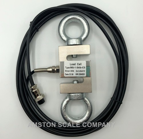 PRE CALIBRATED 2000 LB HANGING SCALE S TYPE LOAD CELL CRANE TENSION LIFTING LCD - Picture 4 of 24