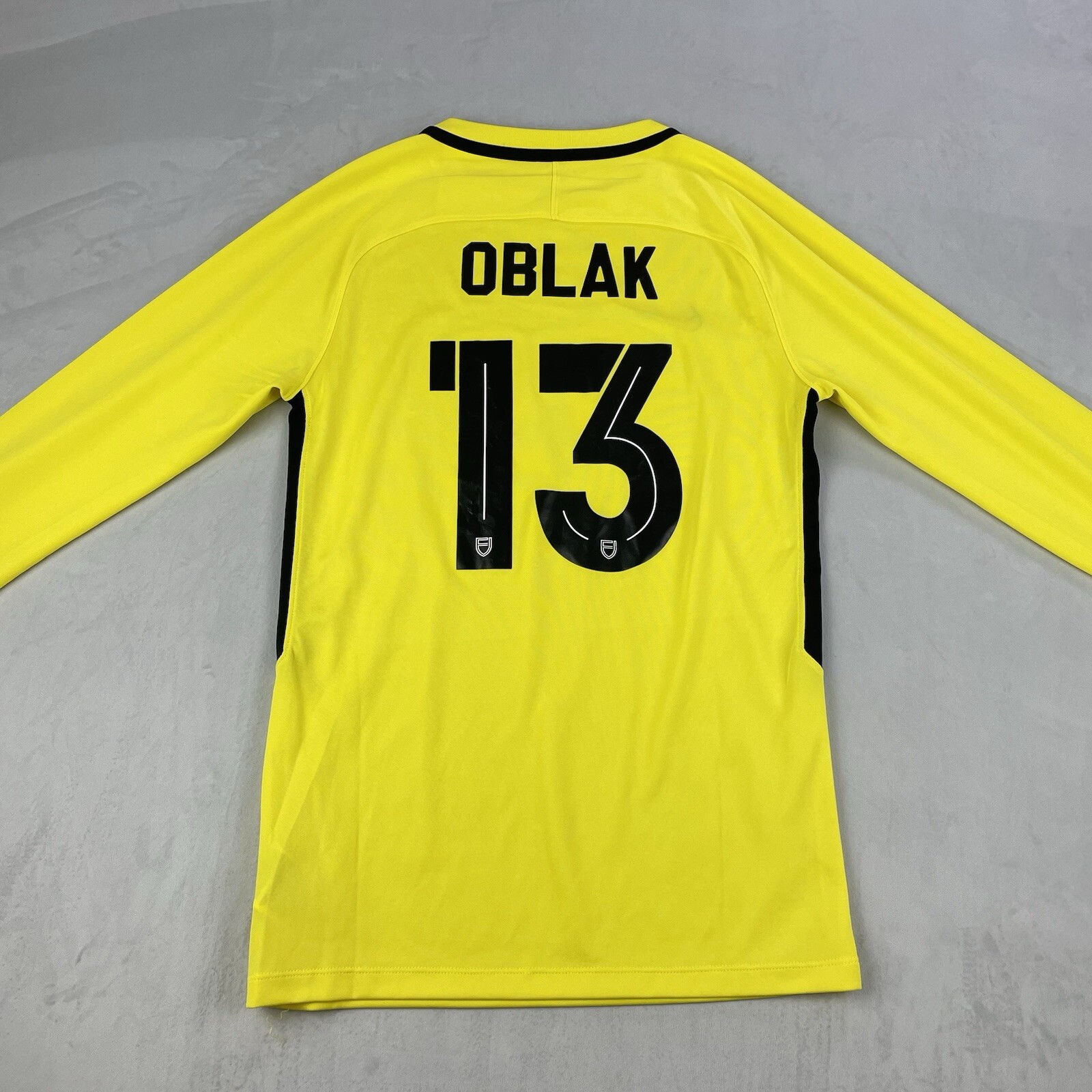 Nike Athletico Madrid Oblak 13 Jersey Mens Size M Yellow Goalkeeper Shirt Soccer